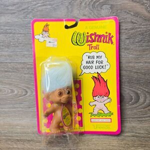 Vintage Troll Lot of 2 Wishnick Troll Uneeda Toys And Things‎ in Package 3 in